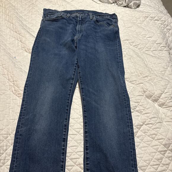 LEVI’S 513 BIG E MEN’S SZ 36/34 PREMIUM STRETCH BLUE JEANS STRAIGHT LEG, ZIP FLY - Picture 1 of 10